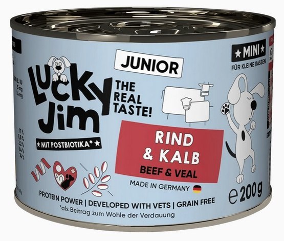 Lucky Jim Classic cielęcina, wołowina junior małe rasy 200 g