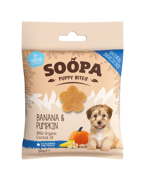 Soopa Puppy Dental Bites banan, dynia puppy 50 g