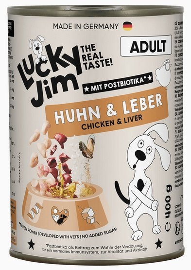 Lucky Jim Classic kurczak, wątróbka adult 400 g