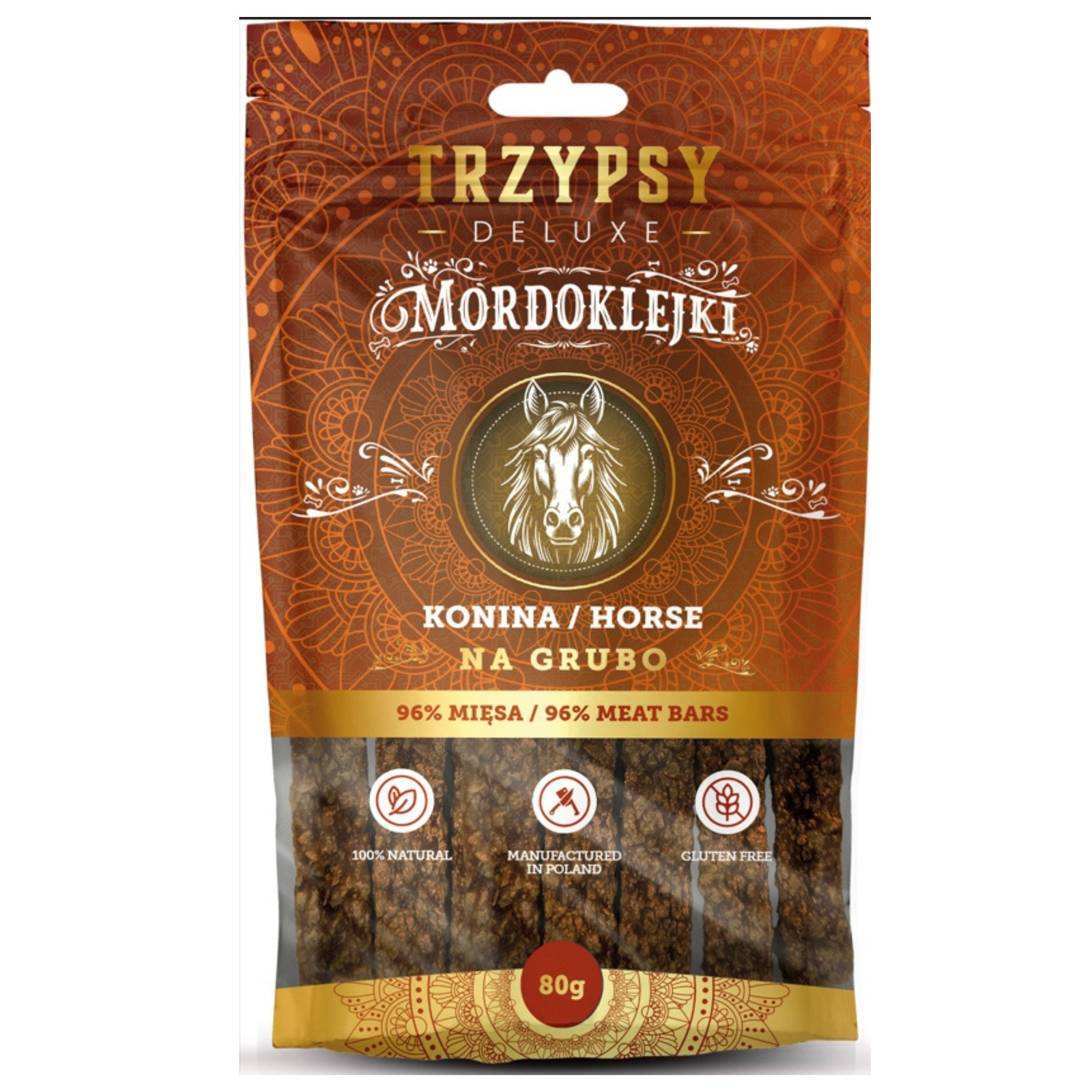 Trzy Psy Mordoklejki Na Grubo konina 80 g