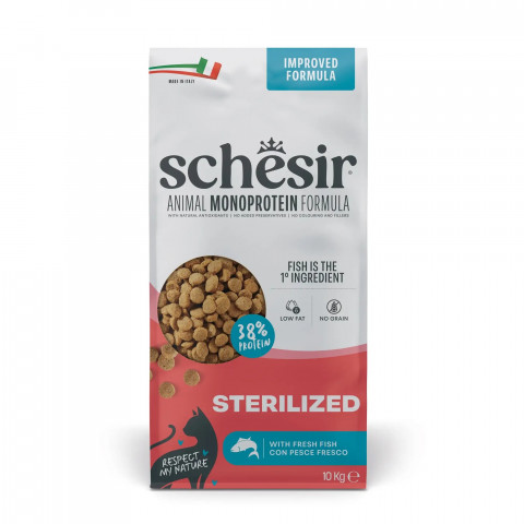Schesir Animal Monoprotein Formula Sterilised ryba adult 10 kg