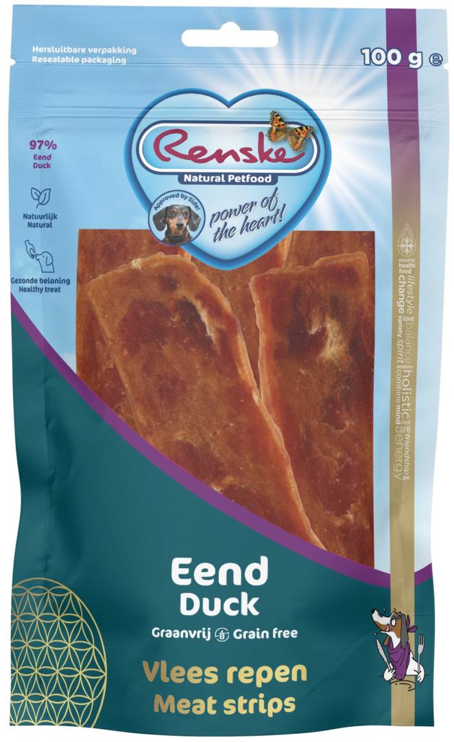 Renske Healthy Meat Strips kaczka 100 g