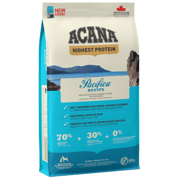 Acana Highest Protein flądra, morszczuk, sardynka, skorpena, śledź 11,4 kg