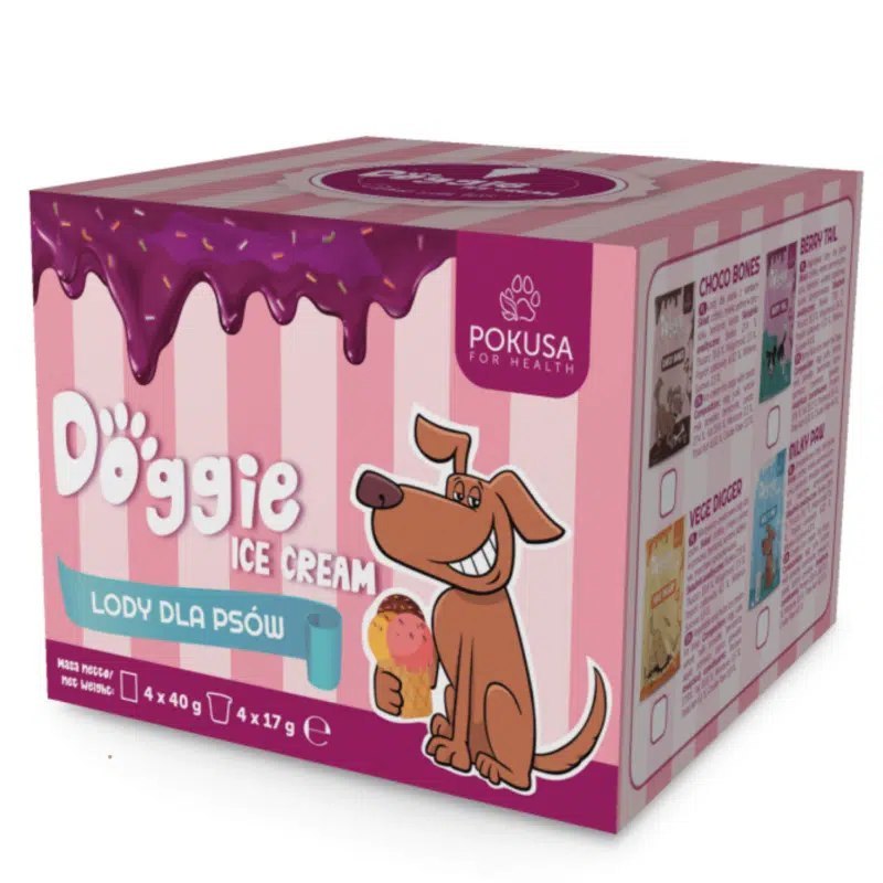 Pokusa Doggie Ice Cream śmietankowy puppy 40 g × 4