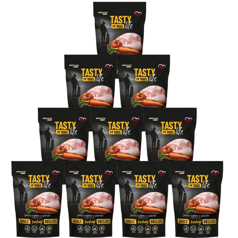 BioFeed TASTY DOG indyk adult 500 g × 10