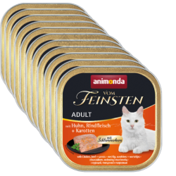 Animonda Vom Feinsten kurczak, wołowina z marchewką pasztet adult 100 g × 16