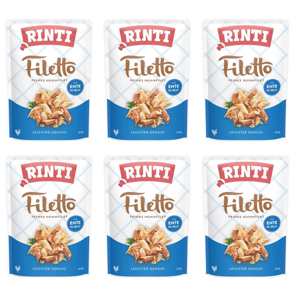 Rinti Filetto kaczka, kurczak adult 100 g × 6