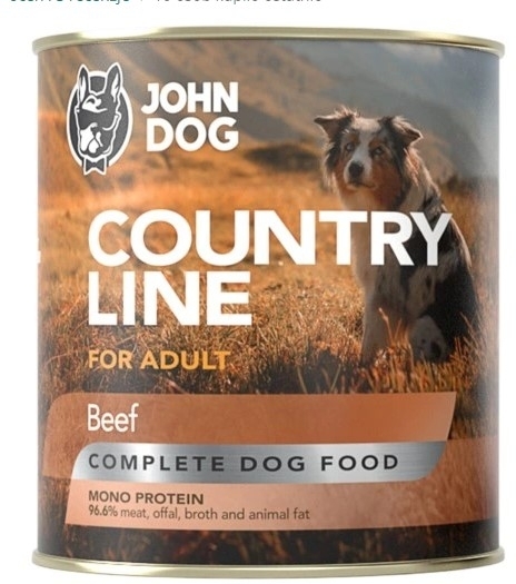 John Dog Country Line wołowina adult 800 g