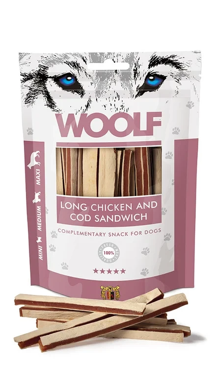 Woolf Long kurczak, dorsz 100 g