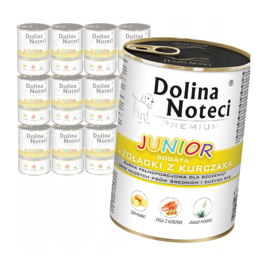 Dolina Noteci Premium kurczak junior średnie rasy, duże rasy 400 g × 12