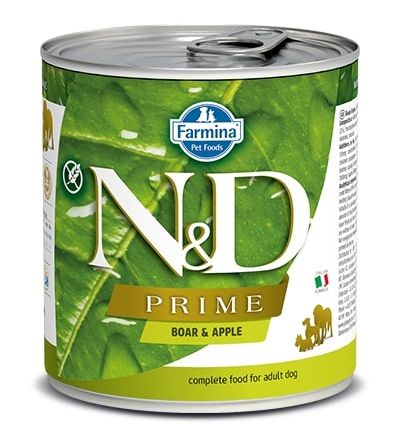 Farmina N&D Prime dzik, jabłko adult 285 g
