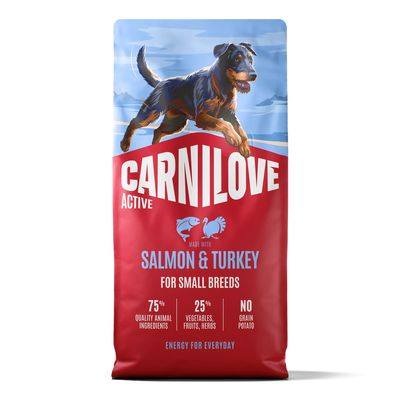 Carnilove Active łosoś, indyk małe rasy 12 kg