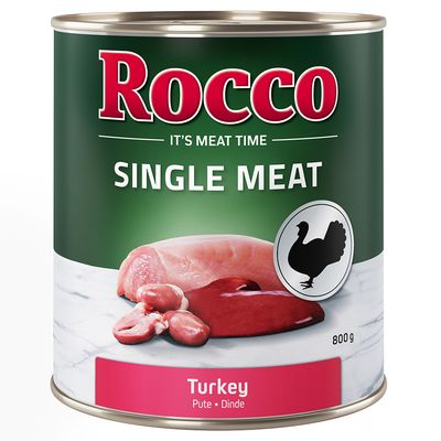 Rocco Single Meat indyk adult 800 g × 6