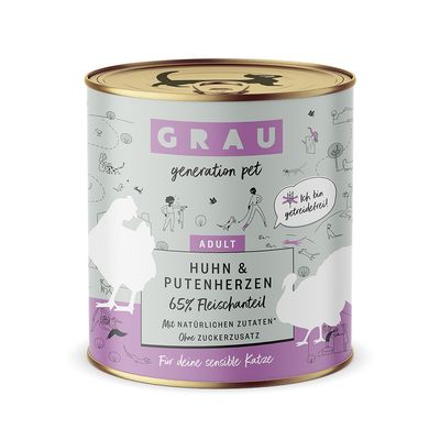 GRAU indyk, kurczak adult 800 g × 6