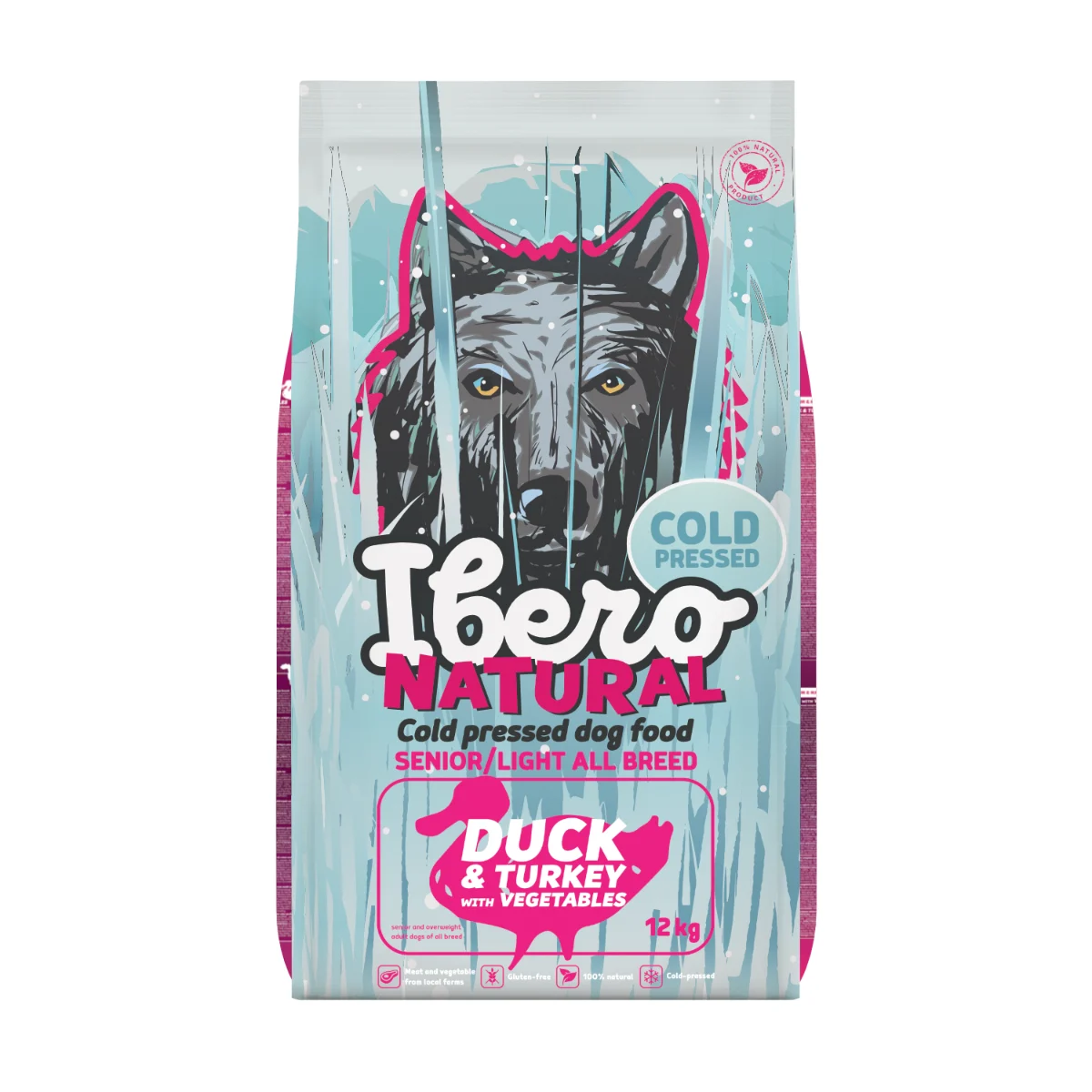 Ibero Cold Press indyk, kaczka senior 12 kg