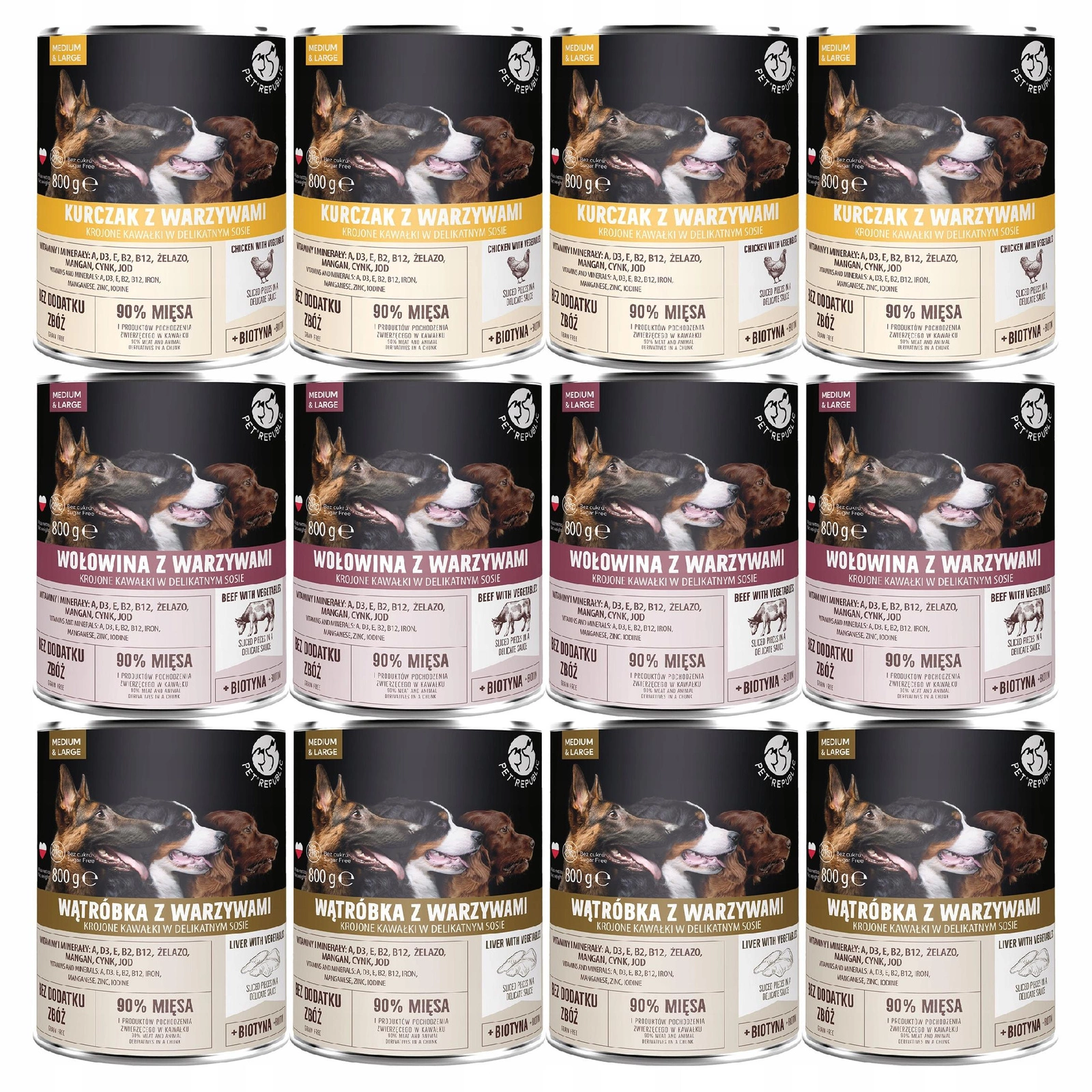 Pet Republic mix smaków 800 g × 12