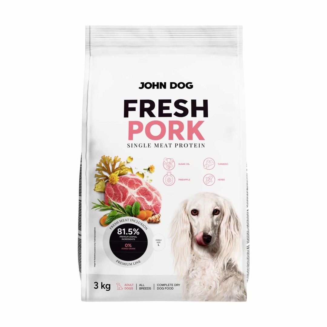 John Dog Fresh wieprzowina adult 3 kg