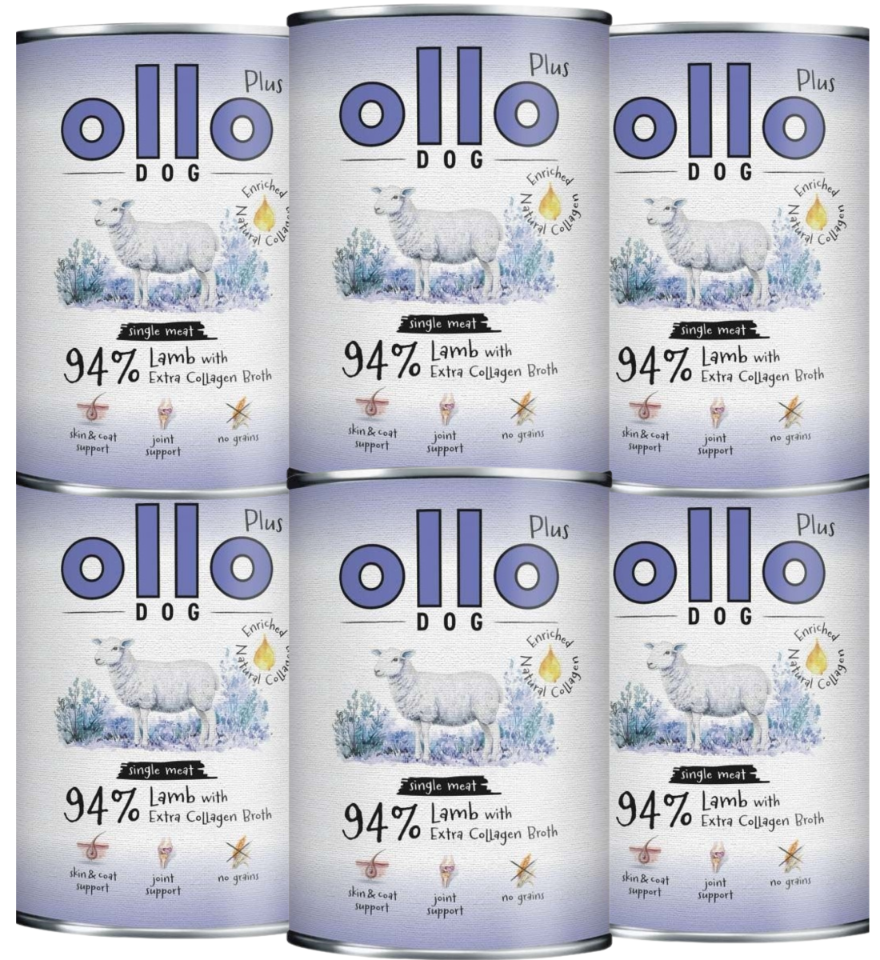 Ollo Plus jagnięcina duże rasy 400 g × 6