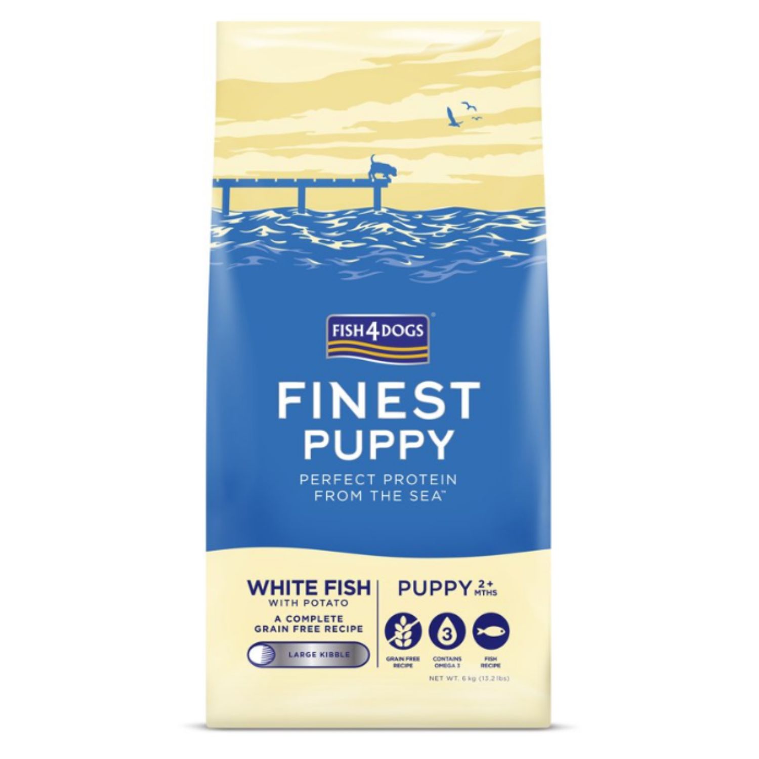 Fish4Dogs Finest biała ryba puppy duże rasy 6 kg