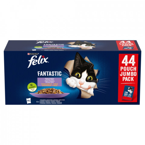 Purina Felix Fantastic mix smaków w galaretce adult 85 g × 44