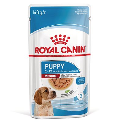 Royal Canin Medium Puppy kurczak junior średnie rasy 140 g × 10