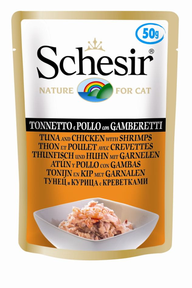 Schesir tuńczyk, kurczak, krewetki kawałki 50 g