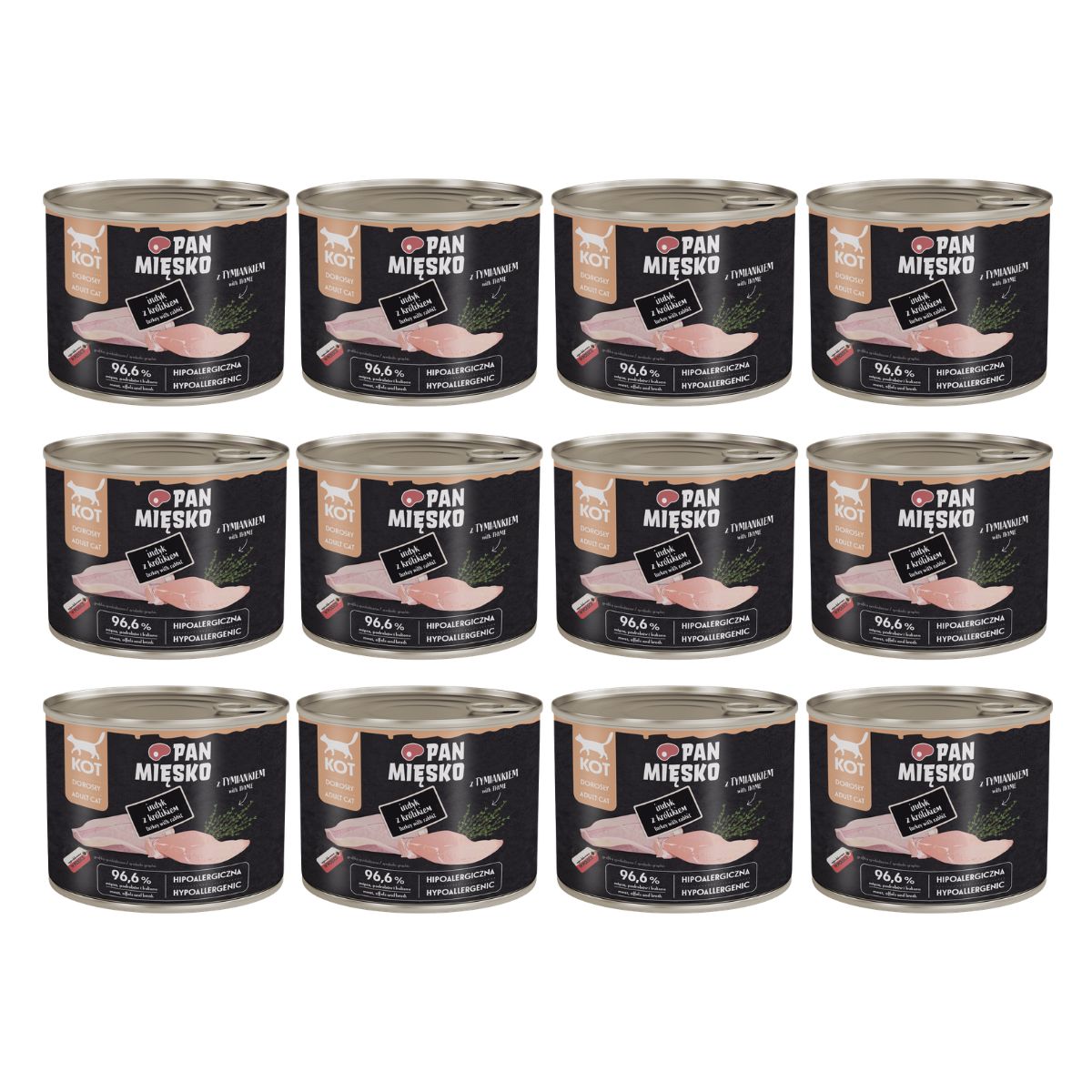 Pan Mięsko indyk z królikiem 200 g × 12