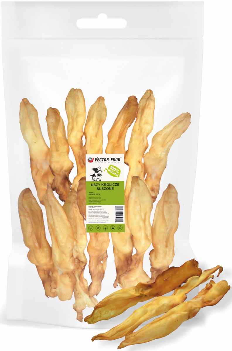 Vector-Food uszy królicze suszone 20 szt.
