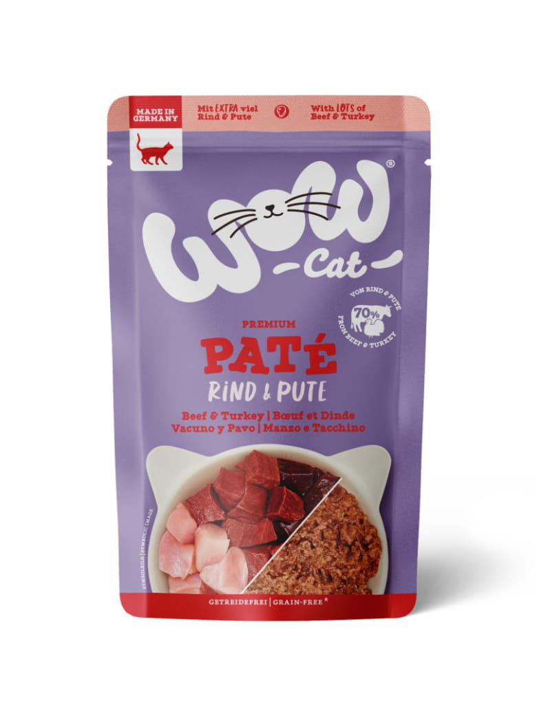 WOW Cat wołowina, indyk pasztet adult 125 g