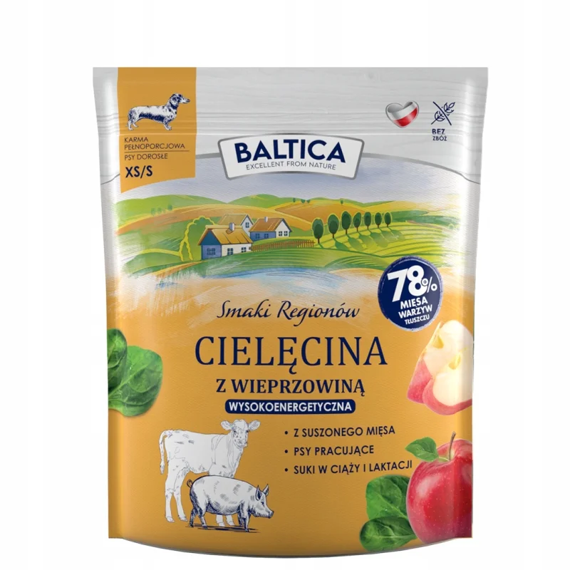 Baltica cielęcina, wieprzowina adult małe rasy 1 kg
