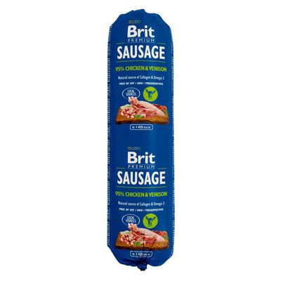 Brit Sausage dziczyzna, kurczak adult 800 g × 12