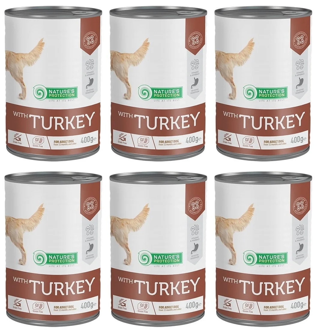 Nature's Protection Sensitive indyk adult 400 g × 6