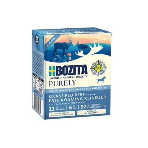 Bozita Purely wołowina, renifer adult 370 g
