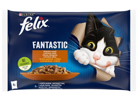 Purina Felix Fantastic mix smaków w galaretce adult 85 g × 4
