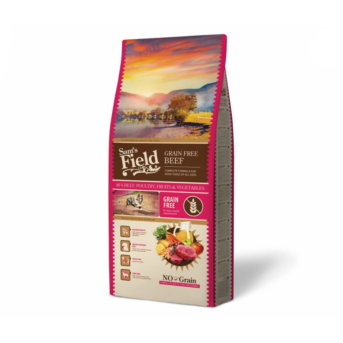 Sam's Field Angus Grain Free wołowina adult 13 kg