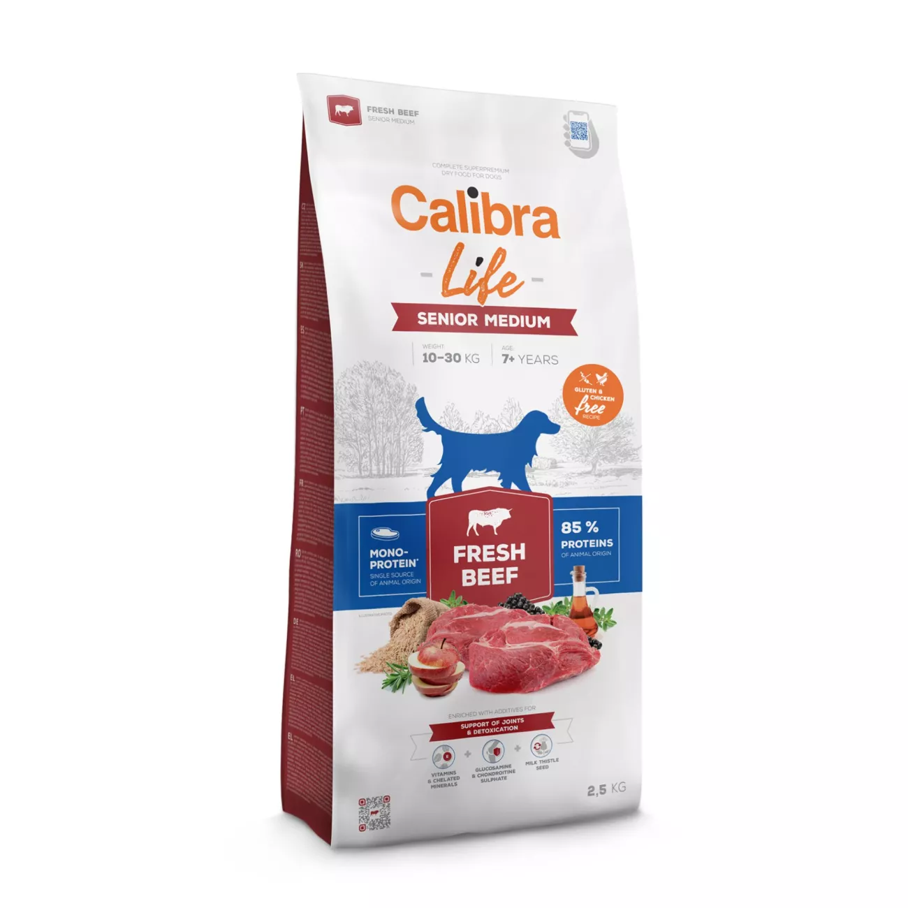 Calibra Dog Life wołowina senior średnie rasy 2,5 kg
