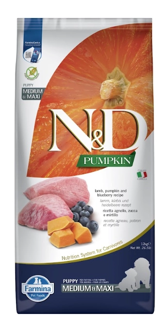Farmina N&D Pumpkin jagnięcina puppy średnie i duże rasy 12 kg