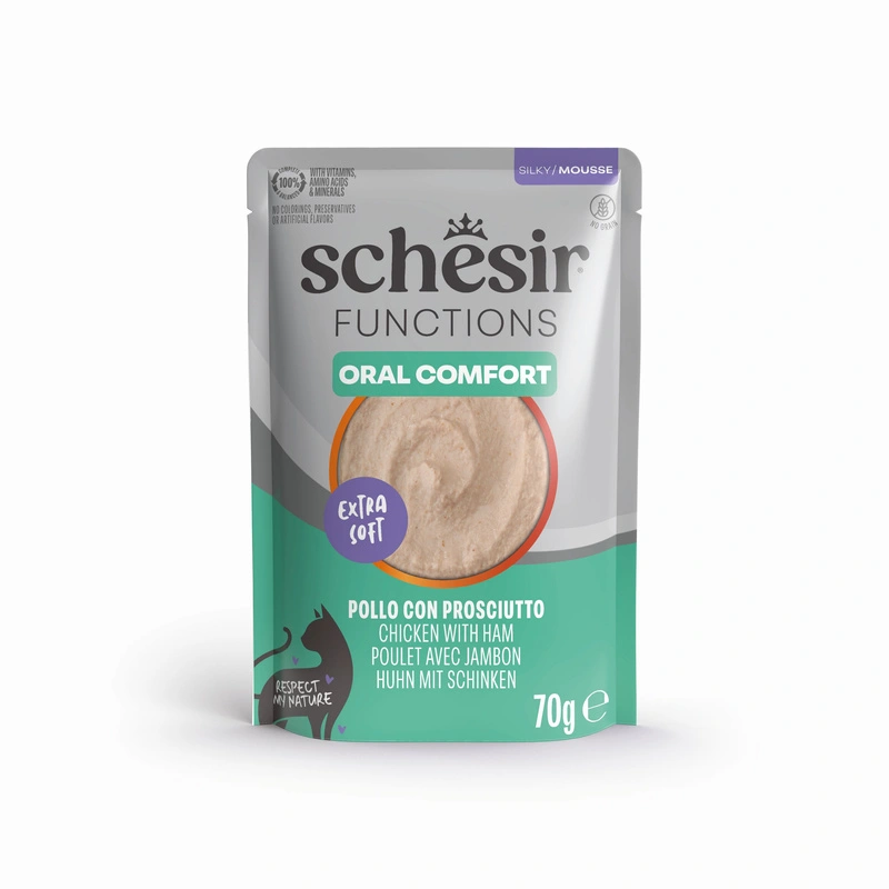 Schesir Functions Dental kurczak, szynka pasztet adult 70 g