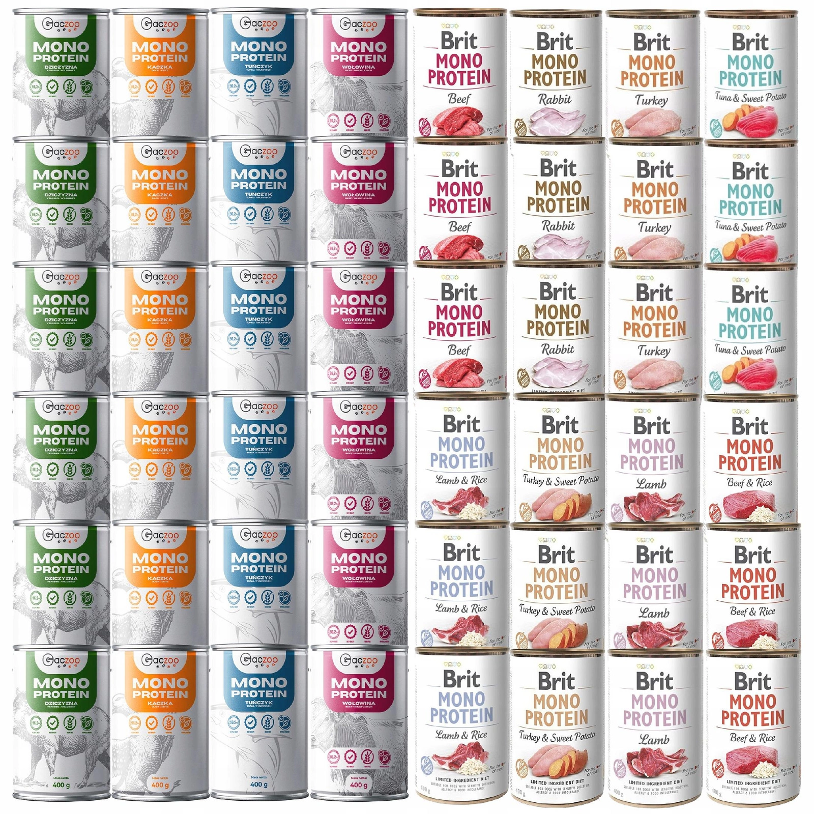 Brit dzik, jagnięcina, kaczka adult 400 g × 48