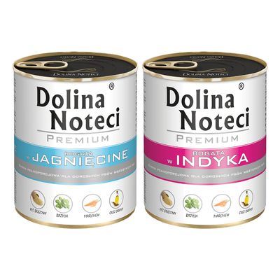 Dolina Noteci Premium indyk, jagnięcina adult 800 g × 24