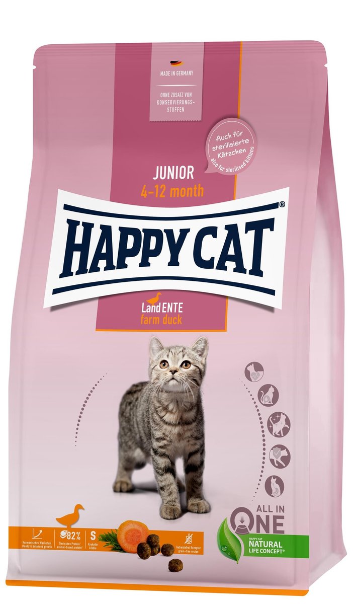 Happy Cat Junior Farm kaczka junior 4 kg