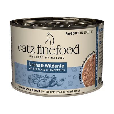 Catz Finefood Ragout kaczka, łosoś w sosie adult 190 g × 6