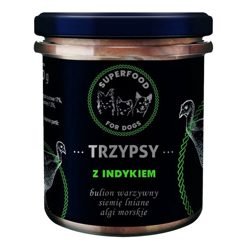 Trzy Psy Superfood indyk, wieprzowina senior 300 g