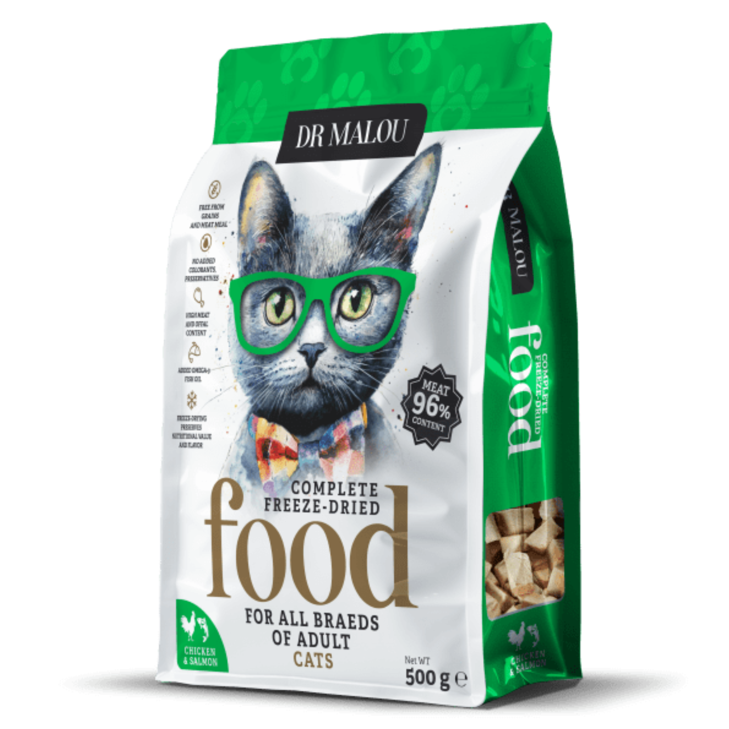 Dr Malou kurczak, łosoś adult 500 g