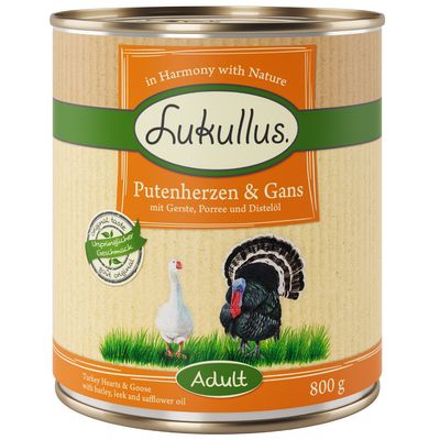 Lukullus Naturkost gęś, indyk adult 800 g × 6