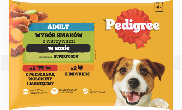 Pedigree Vital Protection indyk, jagnięcina, wołowina adult 100 g × 4