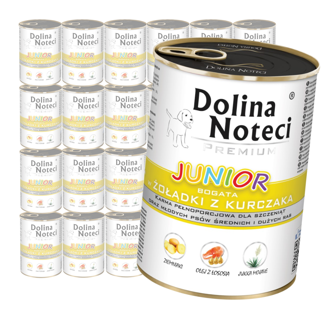 Dolina Noteci Premium kurczak junior średnie rasy, duże rasy 400 g × 24