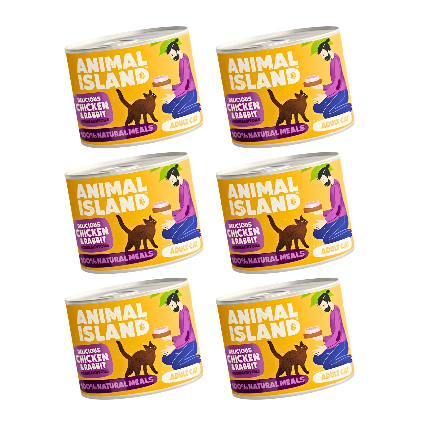 Animal Island królik, kurczak 200 g × 6