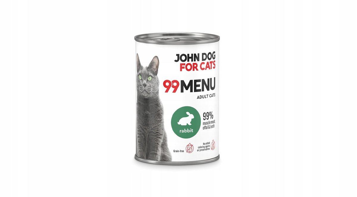 John Dog 99 Menu królik w sosie adult 400 g × 6