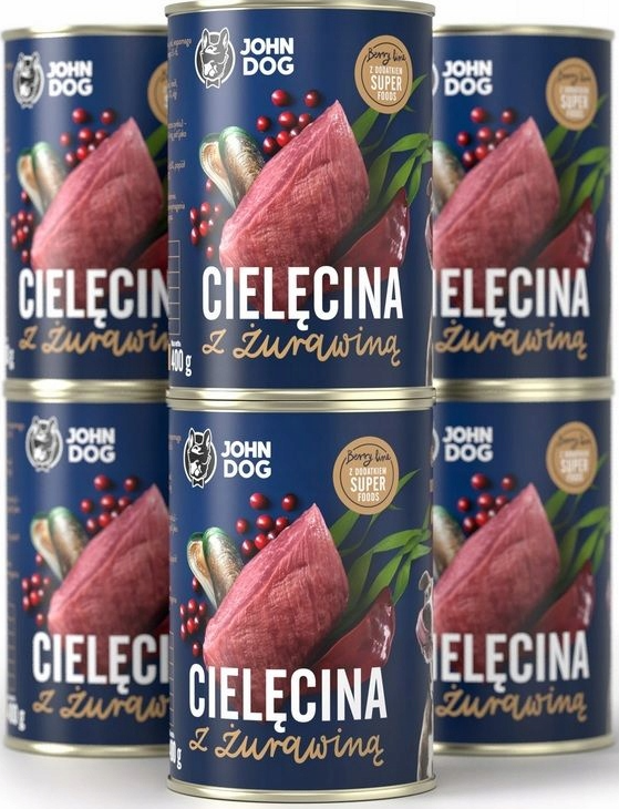 John Dog Berry Line cielęcina adult 400 g × 6
